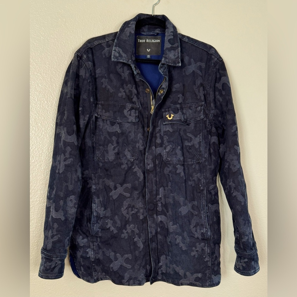 True Religion Camo Print Field Jacket Sz M - Picture 4 of 8